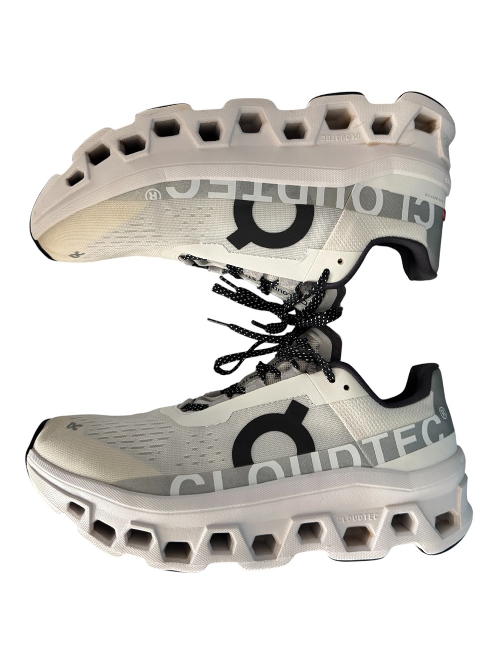 On Running Cloudmonster Sneakers White / Black / Gray Size 9